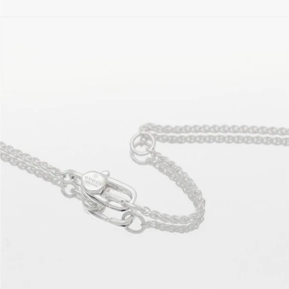 Gucci ‘LOVE BRITT’ sterling Interlocking GG Heart and Bamboo Necklace, Rare - Picture 12 of 12